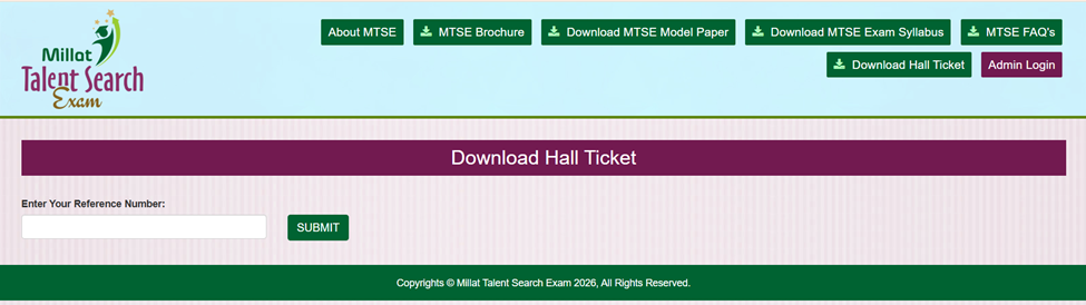 How to Download MTSE Admit Card 2026