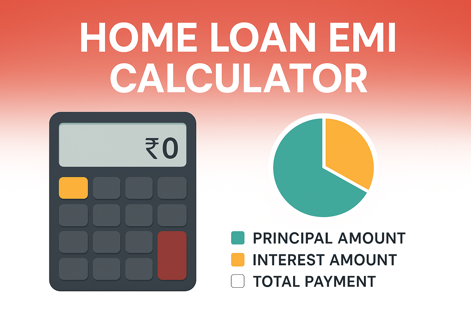 Home Loan EMI Calculator – Check EMI, Interest & Total Payment Instantly
