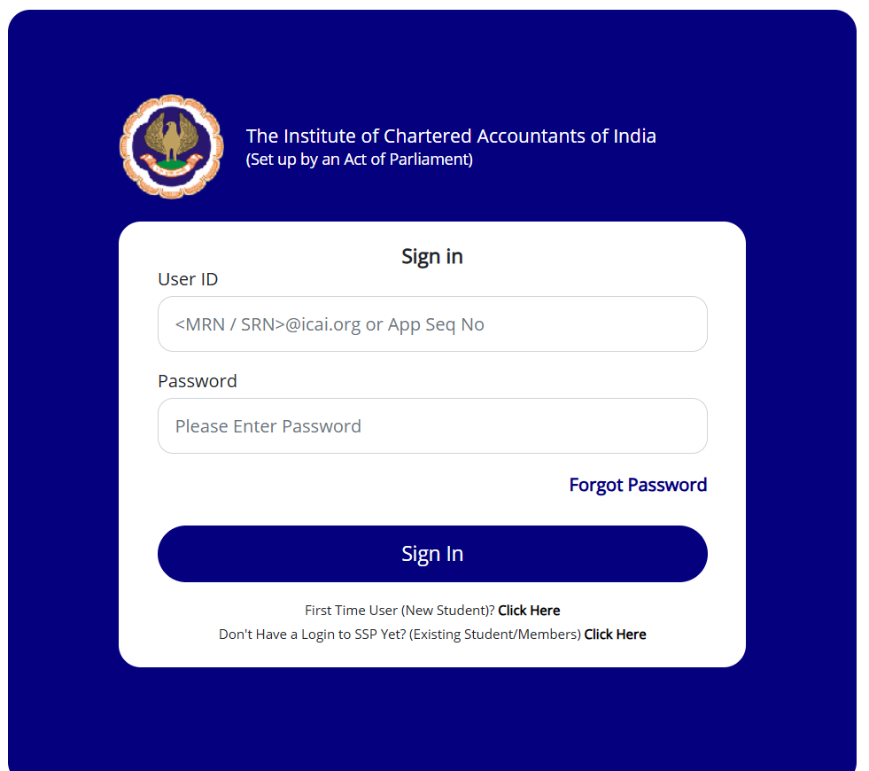 Application Process of ICAI Scholarship 2025