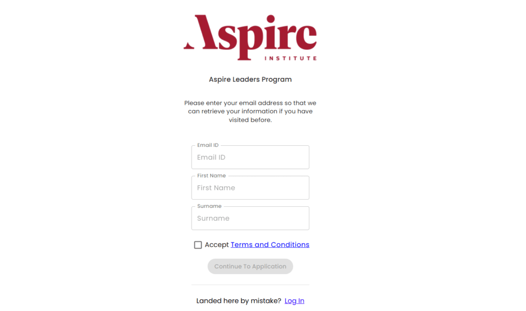 Application Process of Aspire Leaders Programme 2026