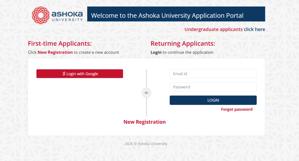 Application Process of Ashoka University Young India Fellowship 2026