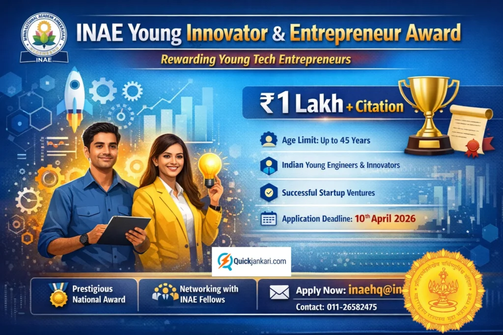 INAE Young Innovator & Entrepreneur Award  
